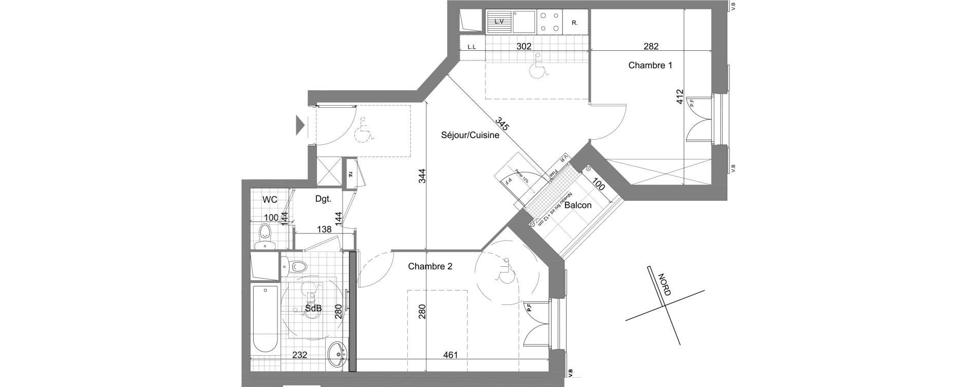 Appartement T3 de 57,20 m2 &agrave; Villiers-Sur-Marne Centre