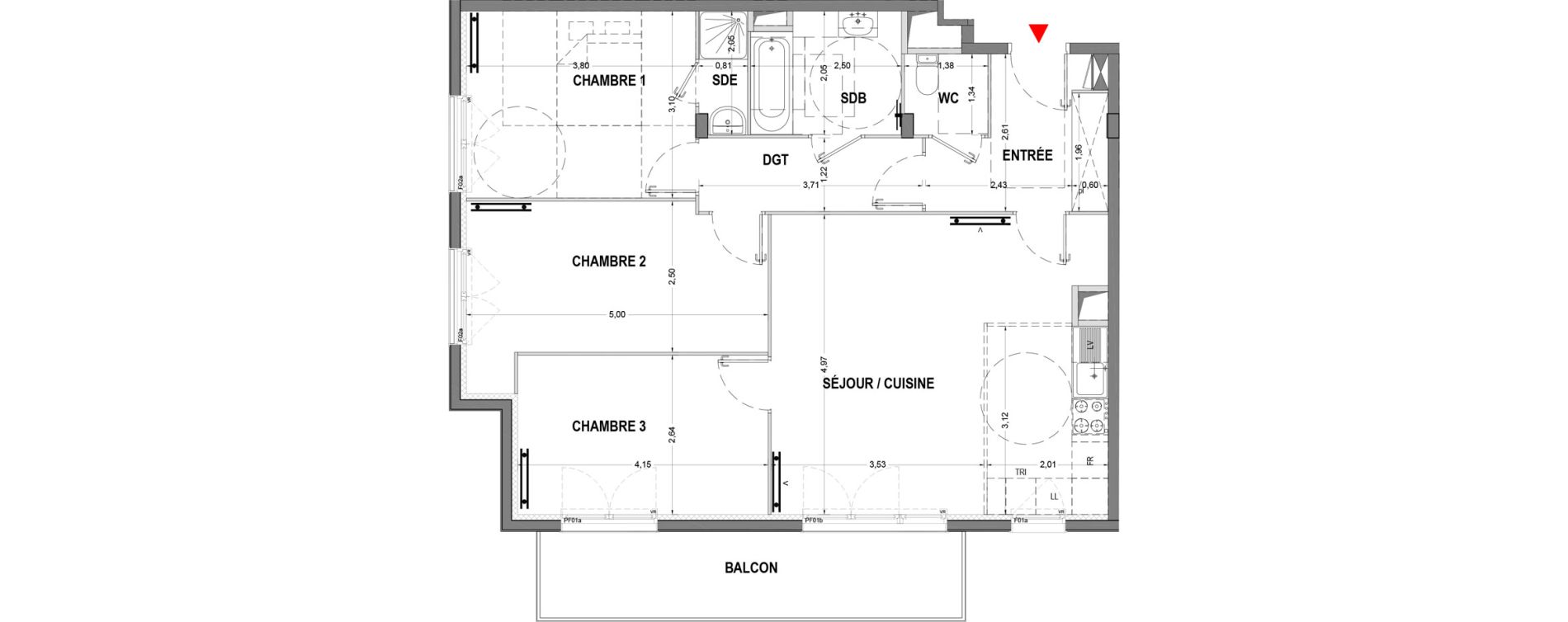 Appartement T4 de 81,97 m2 &agrave; Vitry-Sur-Seine Les ardoines