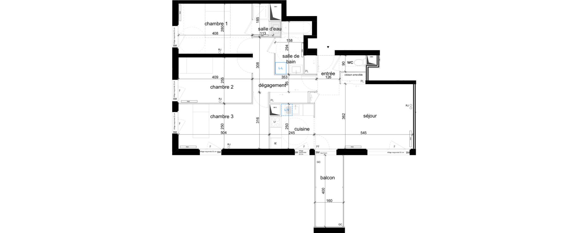 Appartement T4 de 77,69 m2 &agrave; Vitry-Sur-Seine Les ardoines