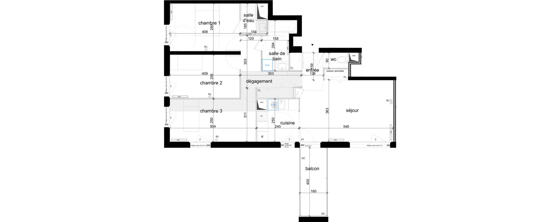 Appartement T4 de 77,76 m2 &agrave; Vitry-Sur-Seine Les ardoines