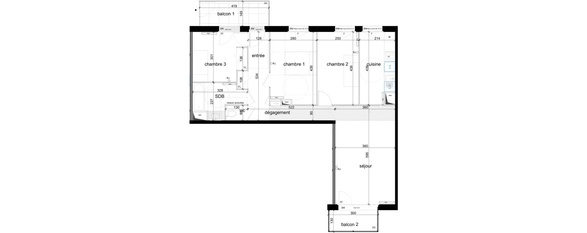 Appartement T4 de 80,12 m2 &agrave; Vitry-Sur-Seine Les ardoines