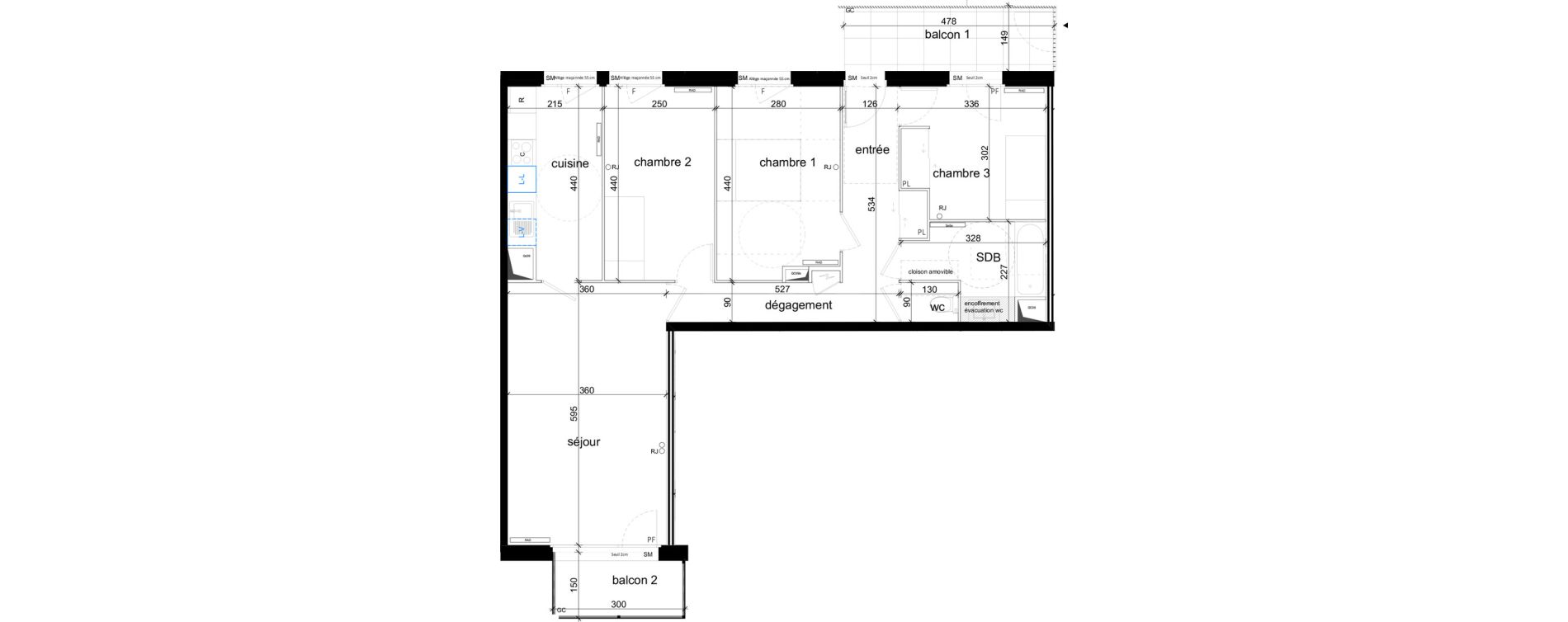 Appartement T4 de 80,16 m2 &agrave; Vitry-Sur-Seine Les ardoines