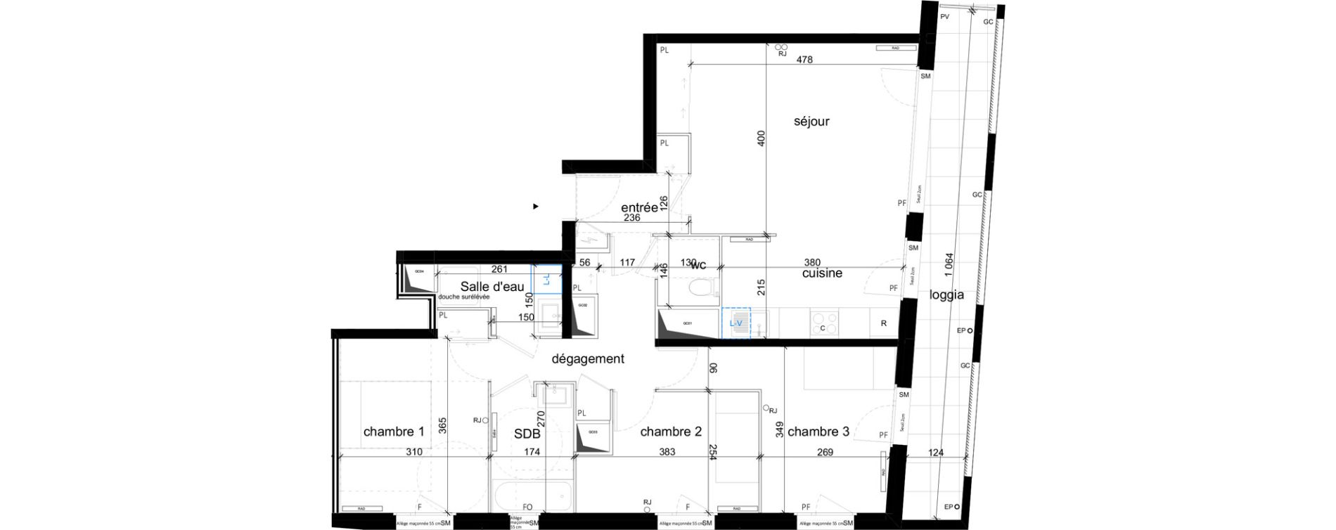 Appartement T4 de 79,96 m2 &agrave; Vitry-Sur-Seine Les ardoines