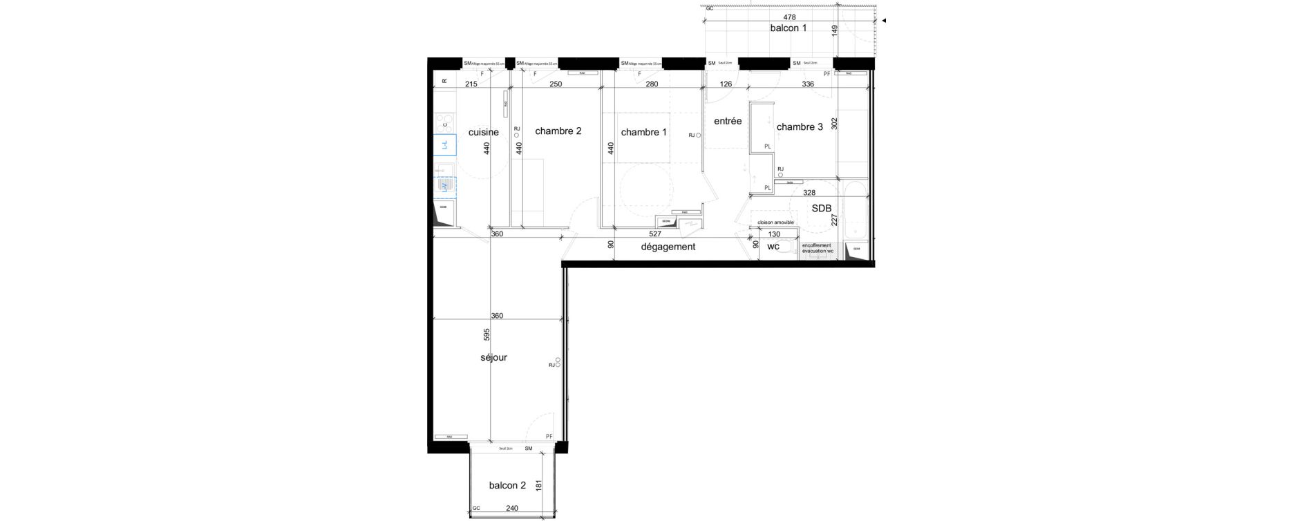 Appartement T4 de 80,23 m2 &agrave; Vitry-Sur-Seine Les ardoines