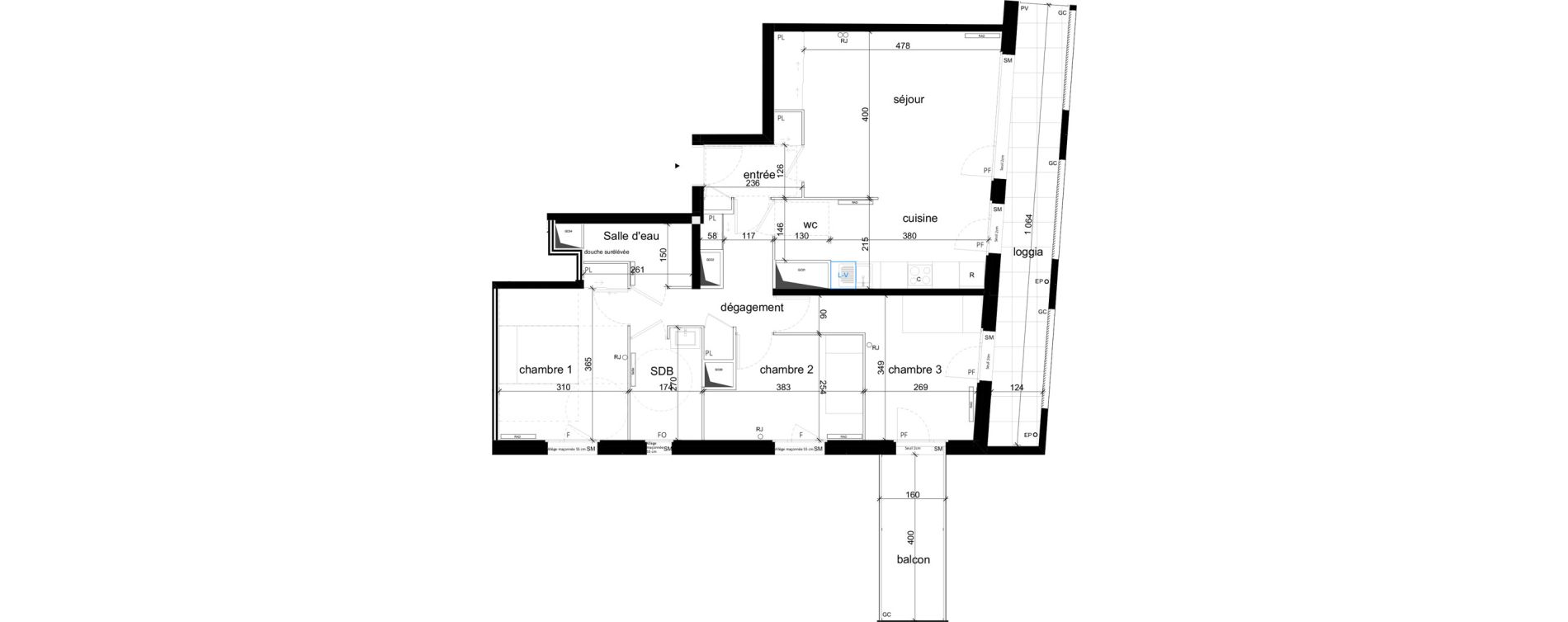 Appartement T4 de 80,30 m2 &agrave; Vitry-Sur-Seine Les ardoines