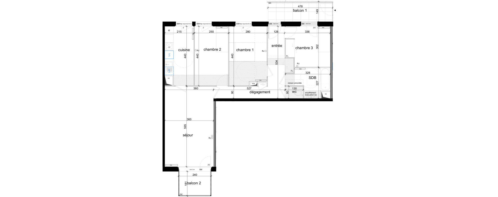 Appartement T4 de 80,31 m2 &agrave; Vitry-Sur-Seine Les ardoines