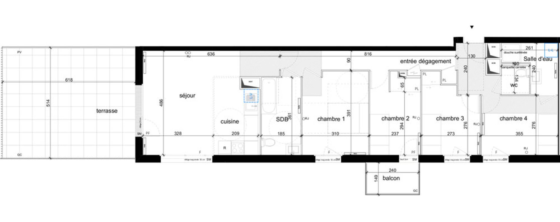 Appartement T5 de 90,90 m2 &agrave; Vitry-Sur-Seine Les ardoines