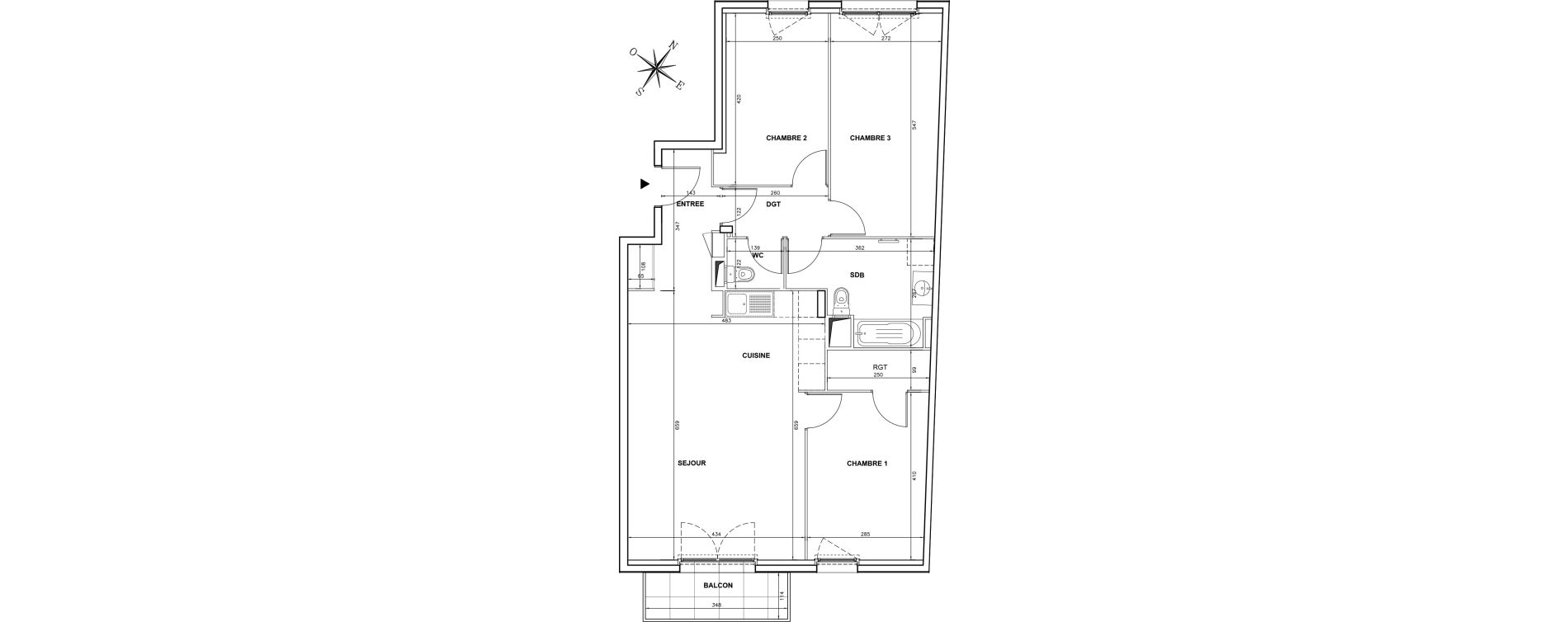 Appartement T4 de 86,94 m2 &agrave; Vitry-Sur-Seine Centre