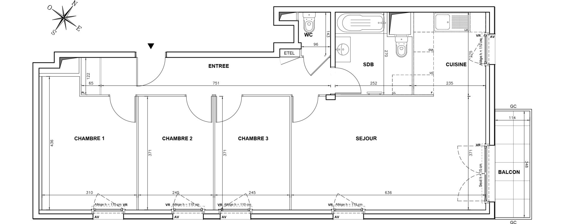 Appartement T4 de 78,46 m2 &agrave; Vitry-Sur-Seine Centre