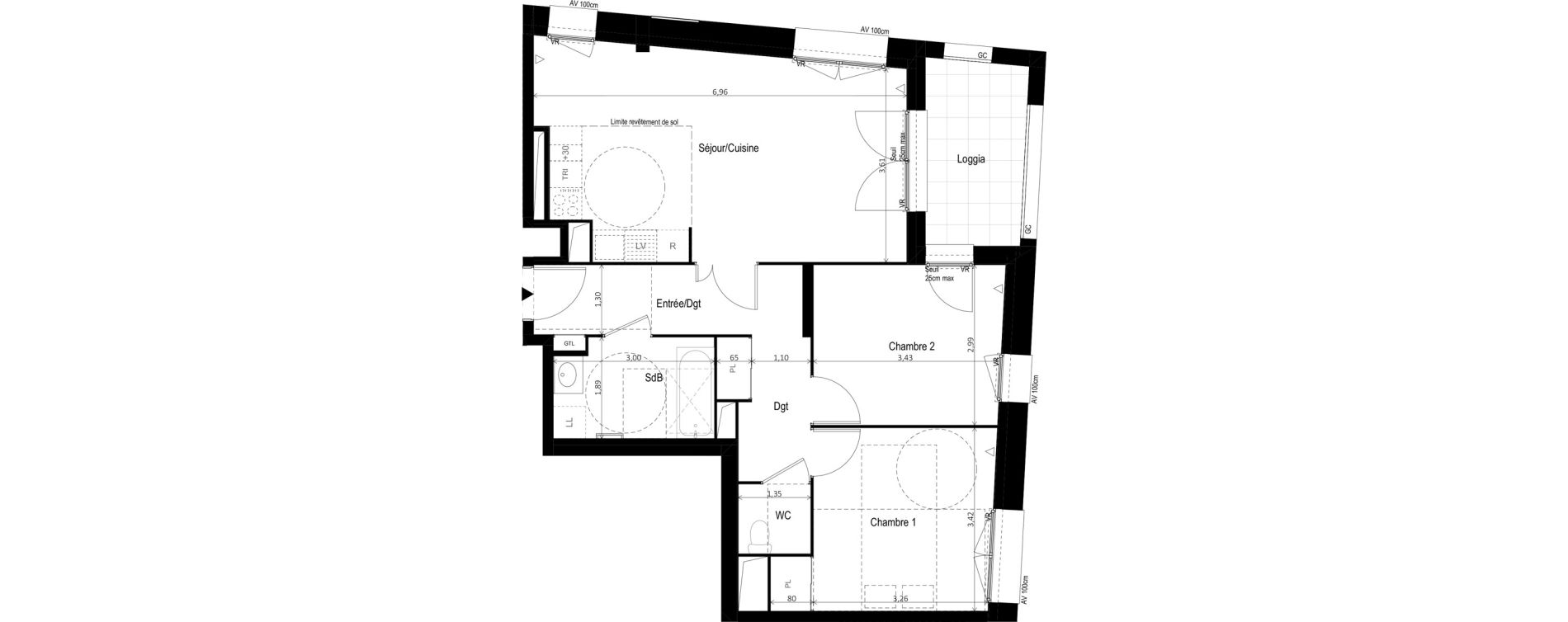 Appartement T3 de 66,62 m2 &agrave; Vitry-Sur-Seine Les ardoines