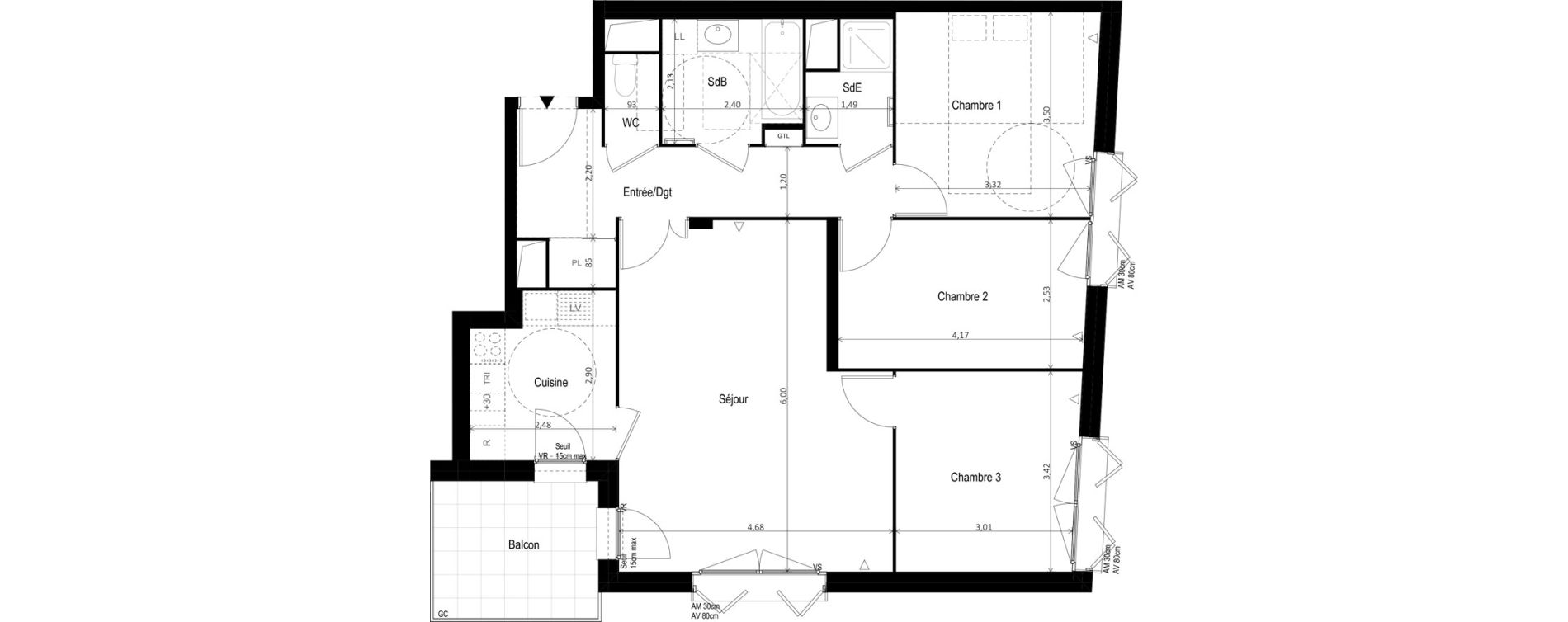 Appartement T4 de 84,23 m2 &agrave; Vitry-Sur-Seine Les ardoines