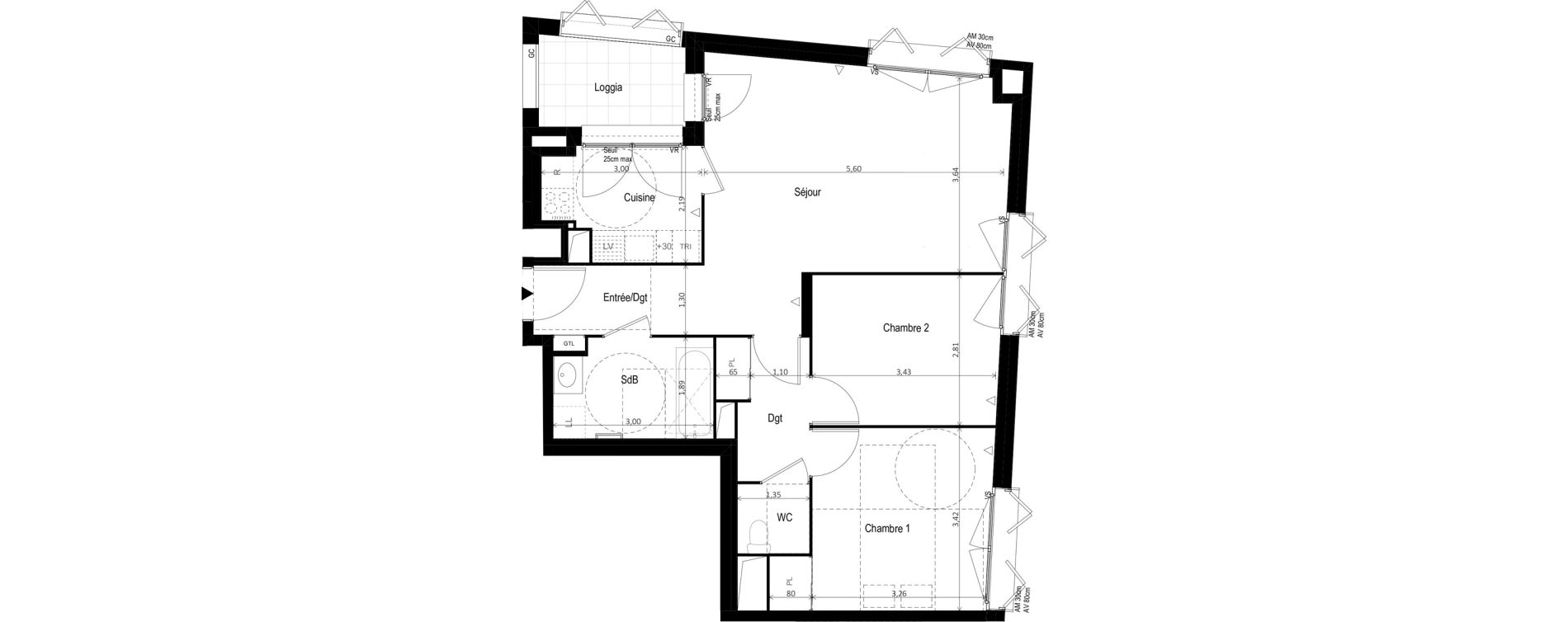 Appartement T3 de 67,44 m2 &agrave; Vitry-Sur-Seine Les ardoines