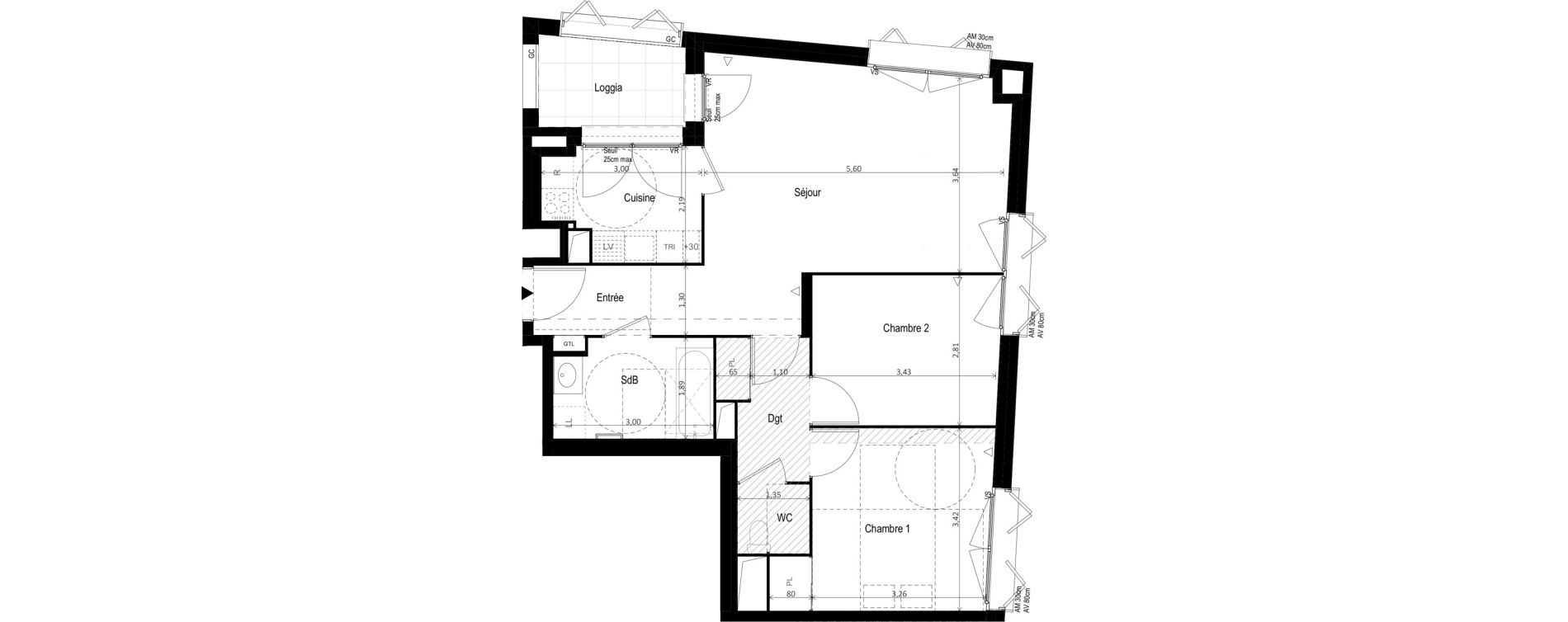 Appartement T3 de 67,38 m2 &agrave; Vitry-Sur-Seine Les ardoines