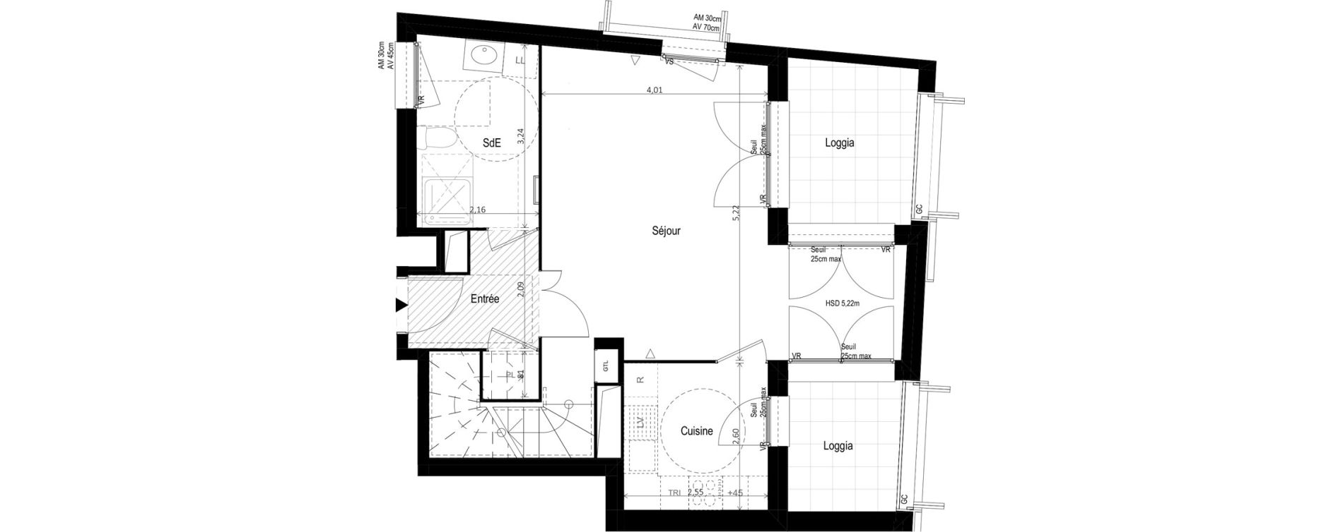 Duplex T4 de 86,47 m2 &agrave; Vitry-Sur-Seine Les ardoines