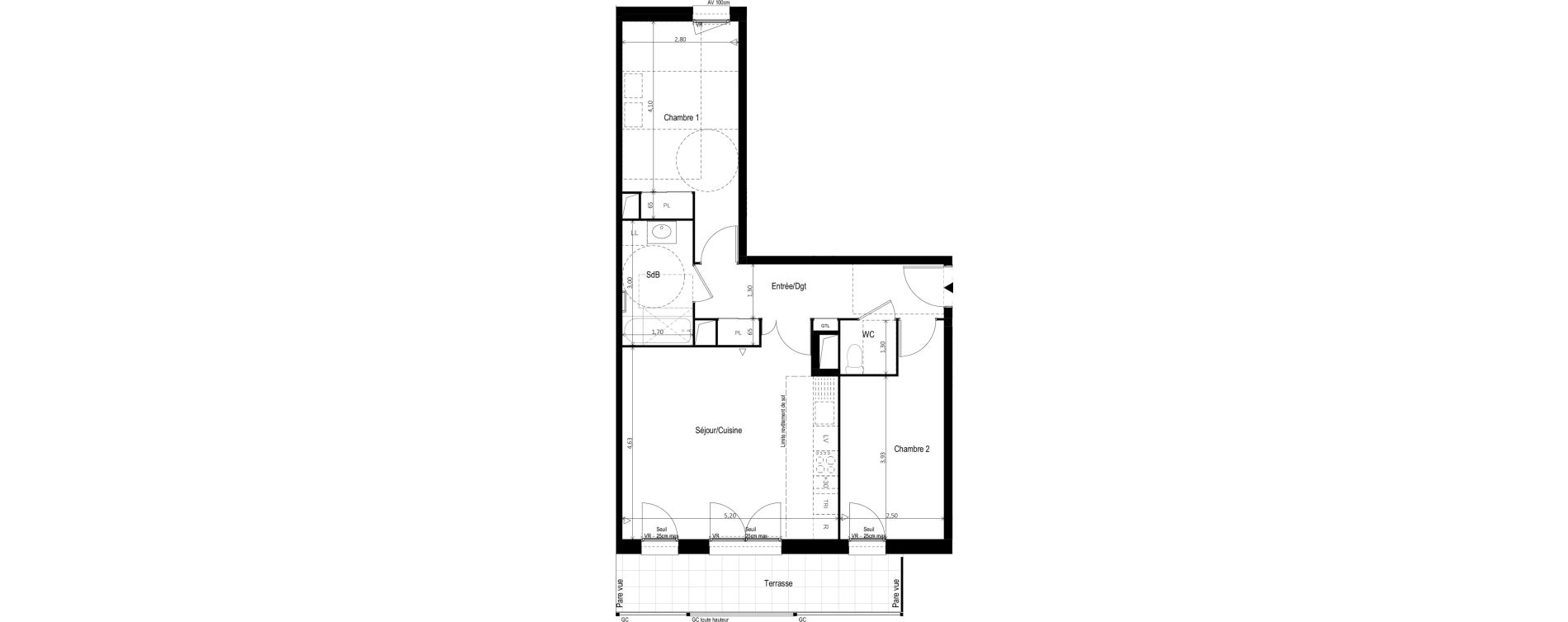 Appartement T3 de 65,25 m2 &agrave; Vitry-Sur-Seine Les ardoines