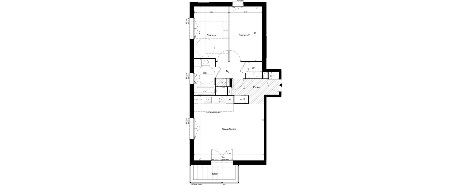 Appartement T3 de 69,63 m2 &agrave; Vitry-Sur-Seine Les ardoines