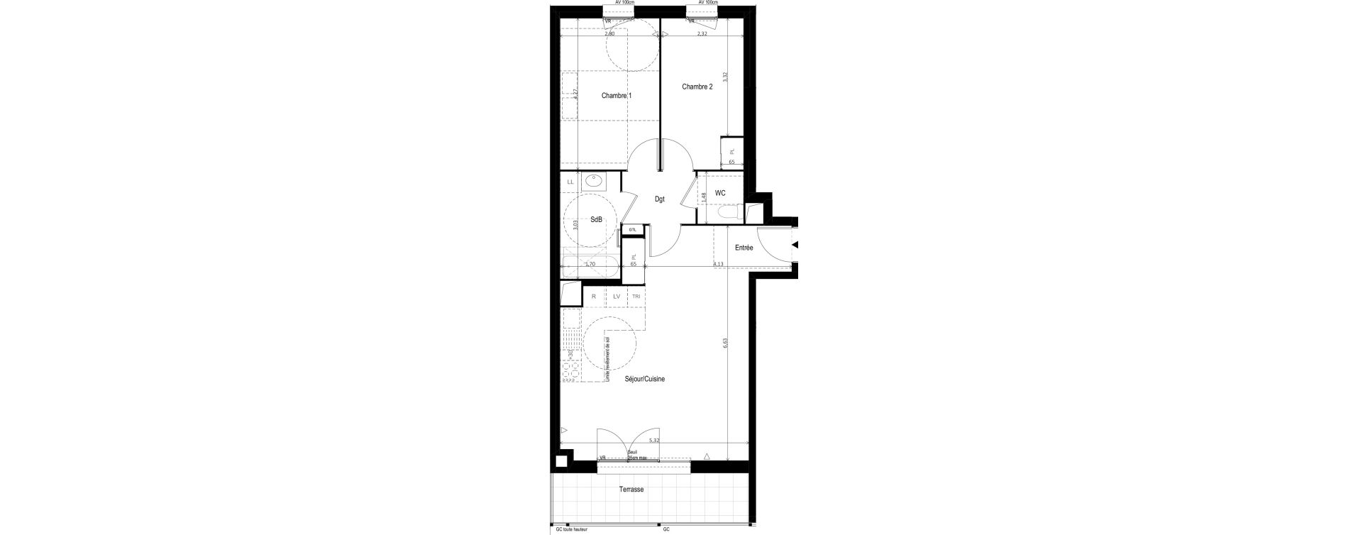 Appartement T3 de 65,27 m2 &agrave; Vitry-Sur-Seine Les ardoines