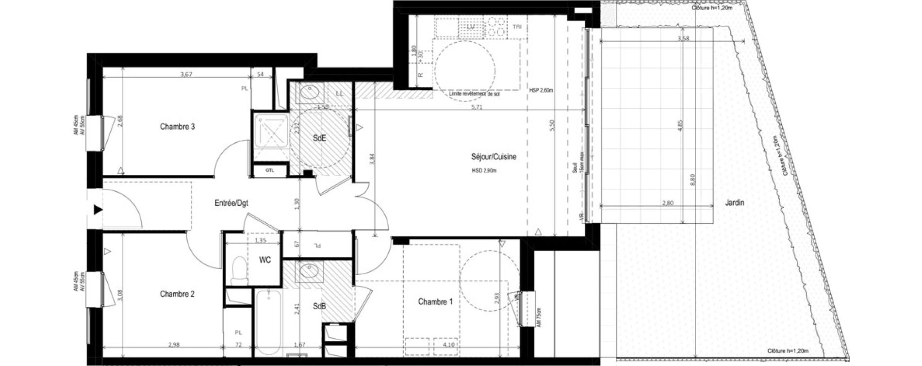 Appartement T4 de 82,02 m2 &agrave; Vitry-Sur-Seine Les ardoines