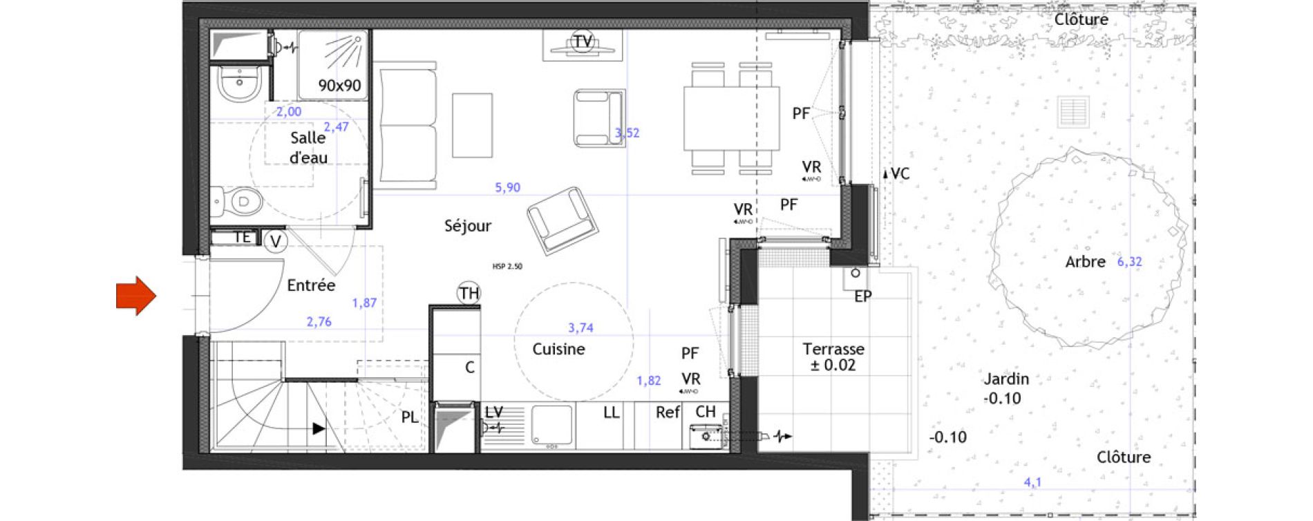 Duplex T3 de 65,93 m2 &agrave; Vitry-Sur-Seine Gare - jean-jaur&egrave;s