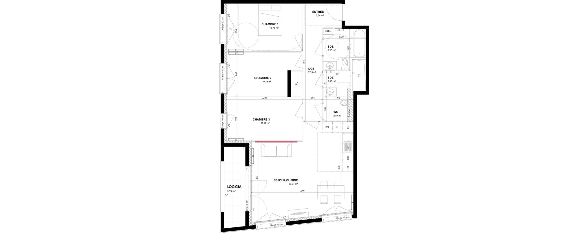 Appartement T4 de 86,88 m2 &agrave; Vitry-Sur-Seine Les ardoines
