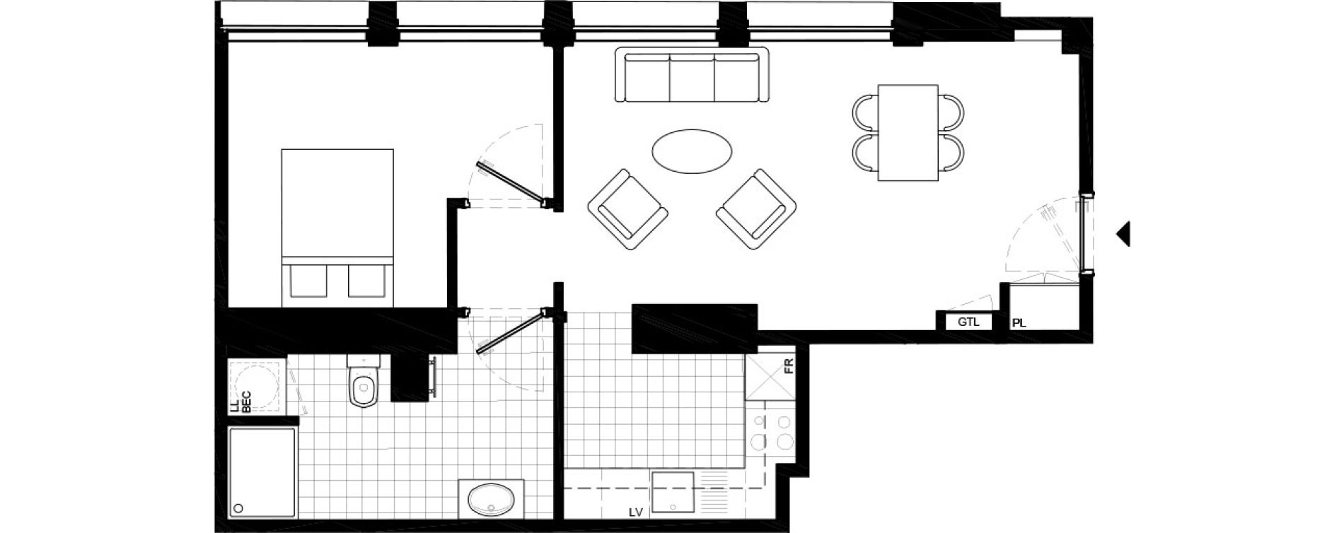 Appartement T2 de 51,10 m2 &agrave; Aincourt Centre