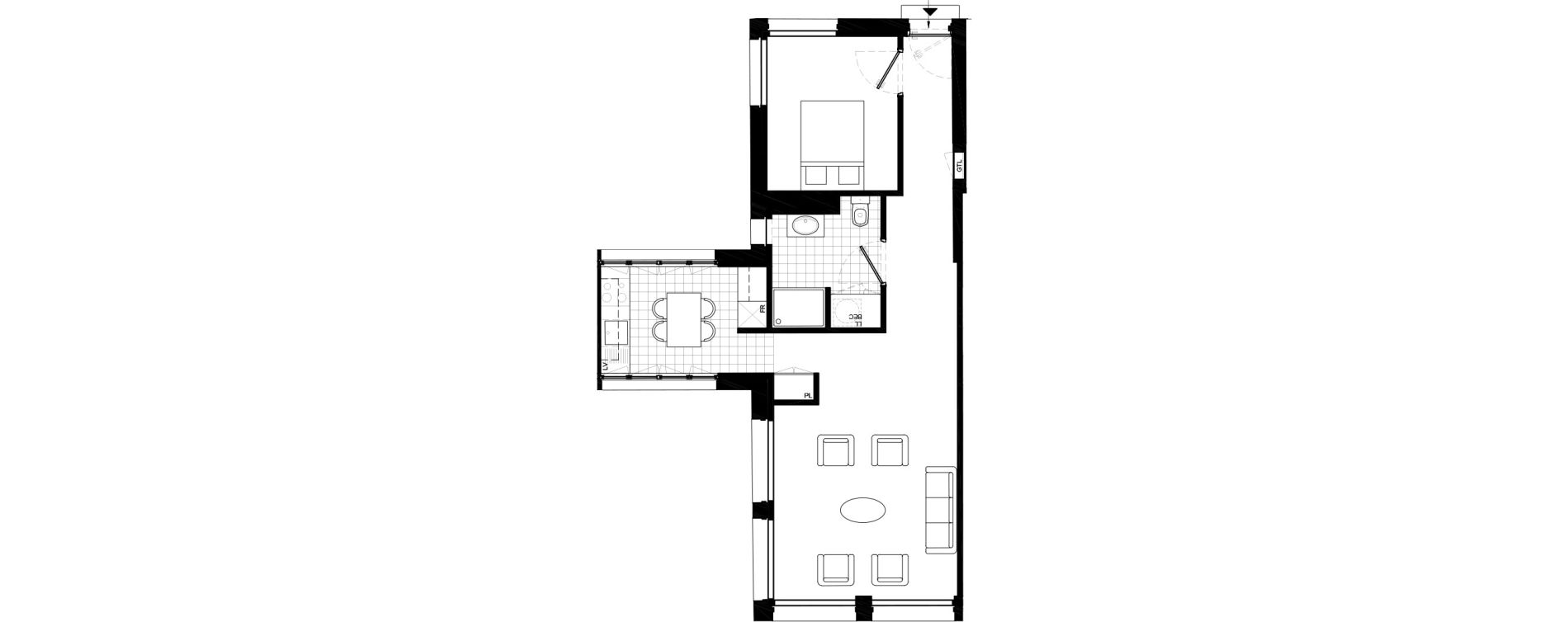 Appartement T2 de 58,00 m2 &agrave; Aincourt Centre