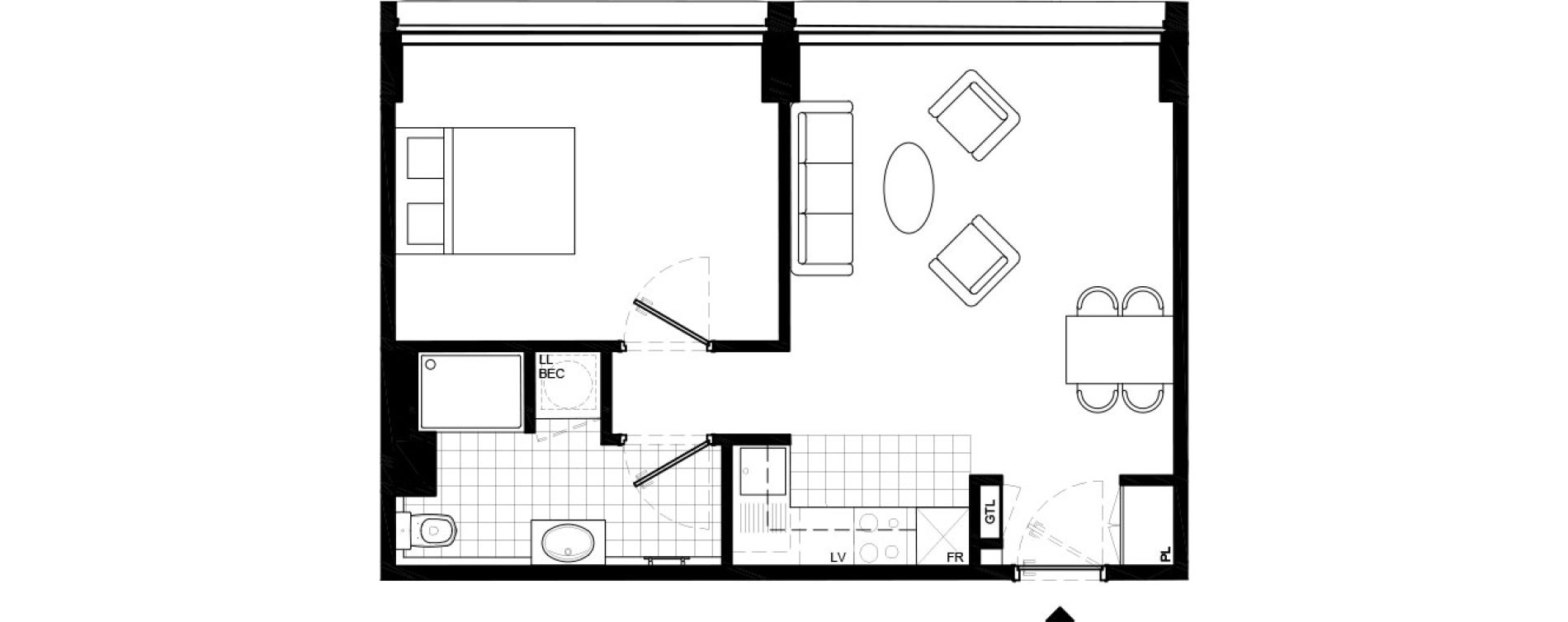 Appartement T2 de 47,00 m2 &agrave; Aincourt Centre