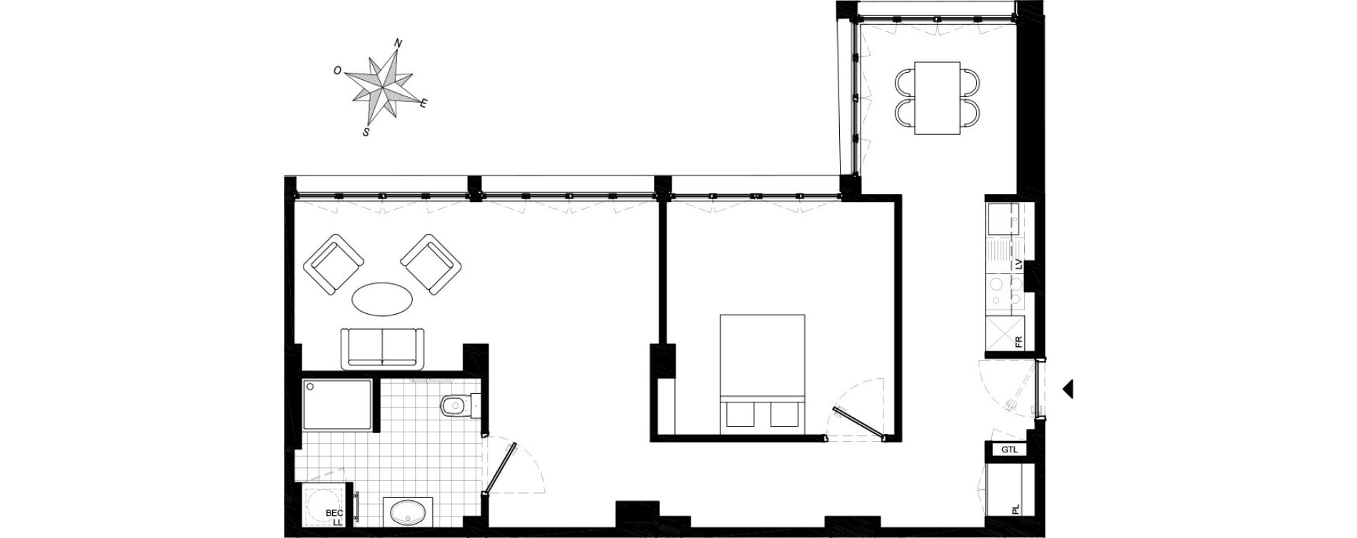 Appartement T2 de 69,60 m2 &agrave; Aincourt Centre