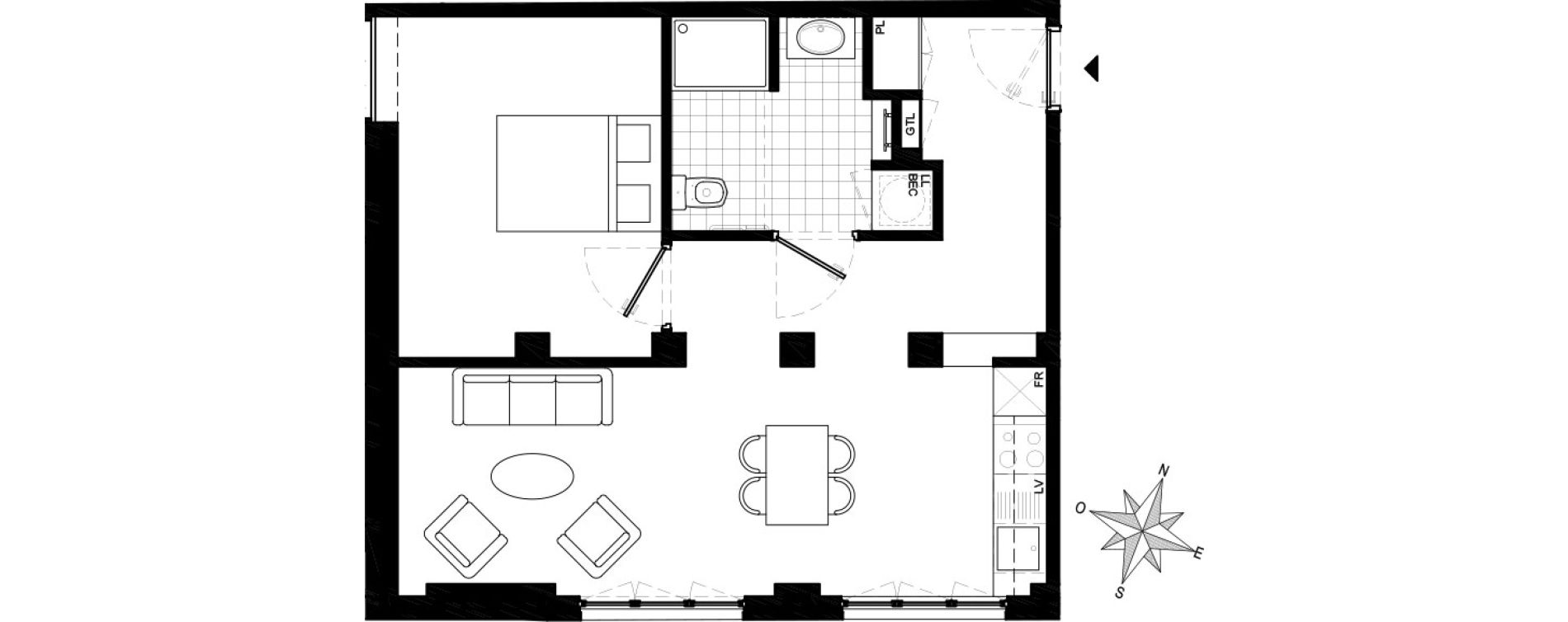 Appartement T2 de 52,30 m2 &agrave; Aincourt Centre