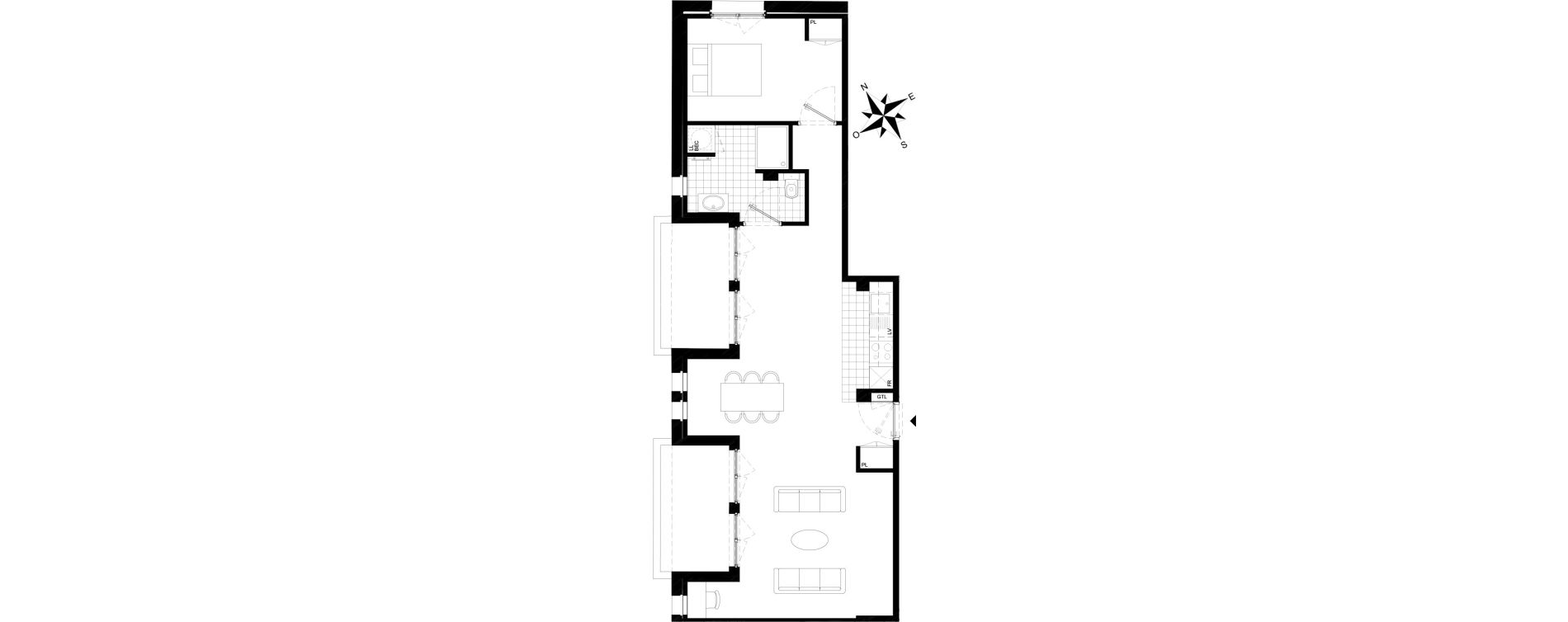 Appartement T2 de 67,30 m2 &agrave; Aincourt Centre