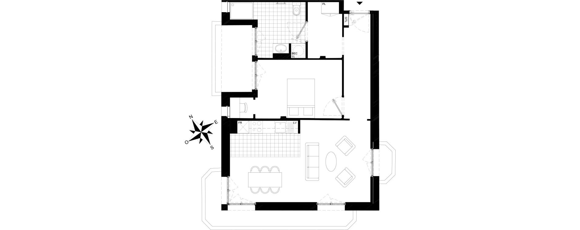 Appartement T2 de 63,90 m2 &agrave; Aincourt Centre