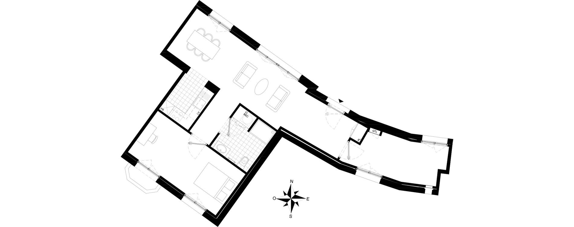 Appartement T3 de 72,30 m2 &agrave; Aincourt Centre