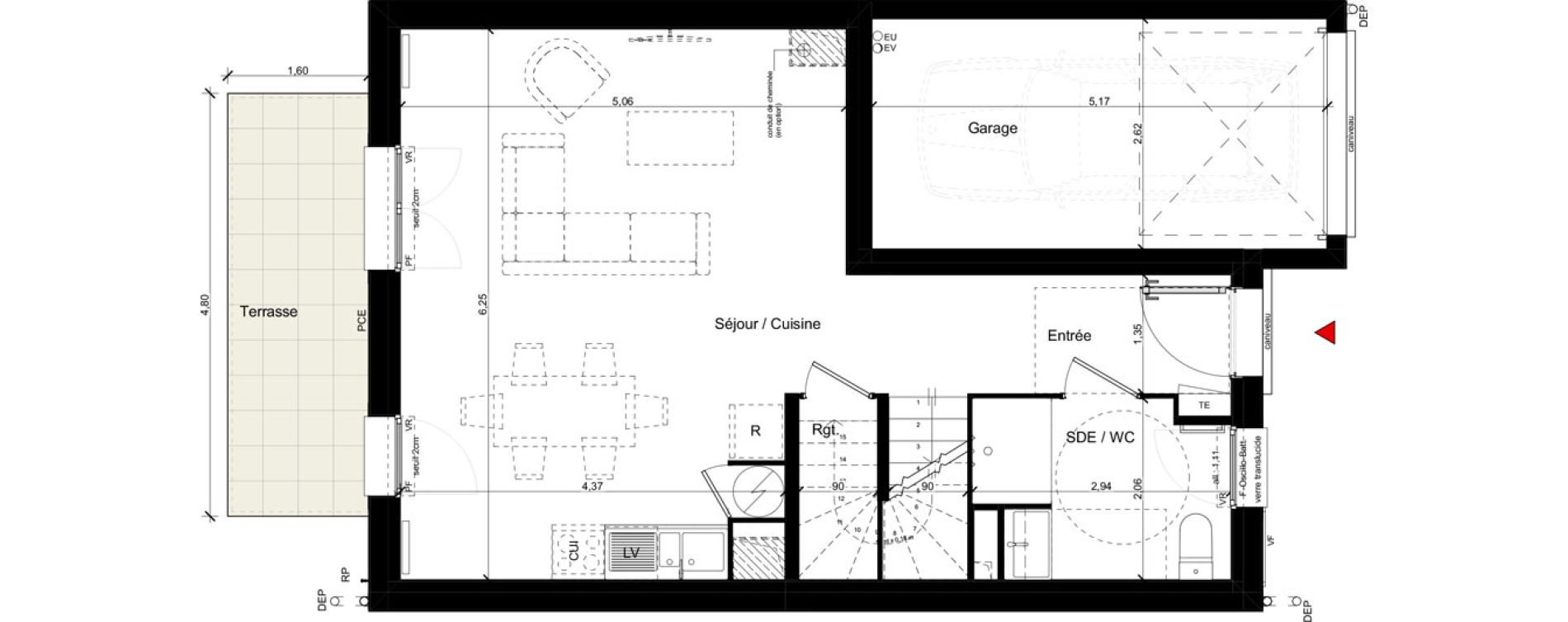 Maison T5 de 95,34 m2 &agrave; Andilly La berch&egrave;re