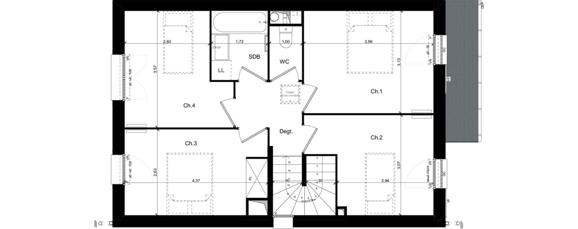 Maison T5 de 95,34 m2 &agrave; Andilly La berch&egrave;re