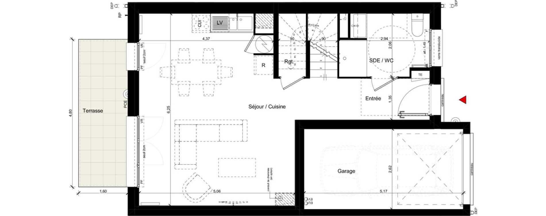 Maison T5 de 113,00 m2 &agrave; Andilly La berch&egrave;re