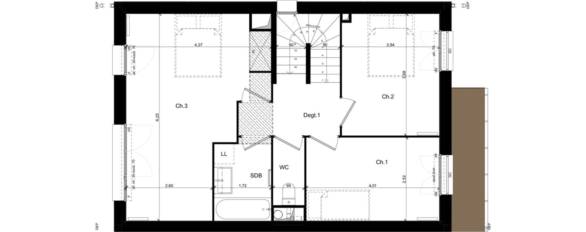 Maison T5 de 113,00 m2 &agrave; Andilly La berch&egrave;re