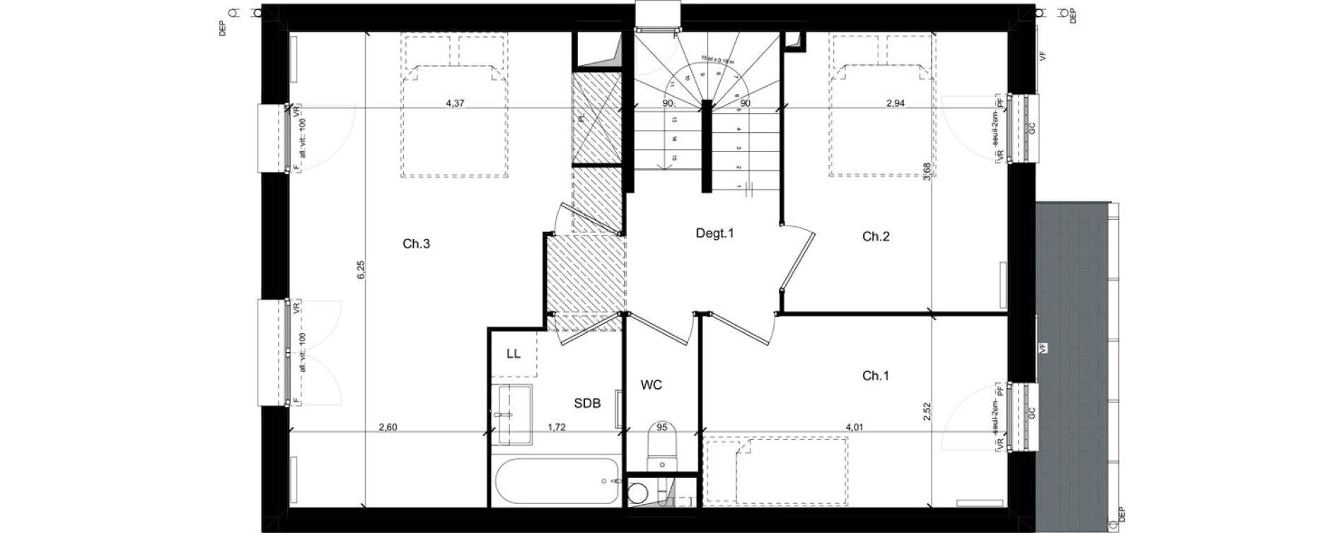 Maison T5 de 113,00 m2 &agrave; Andilly La berch&egrave;re