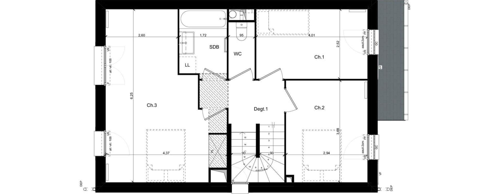 Maison T5 de 113,00 m2 &agrave; Andilly La berch&egrave;re