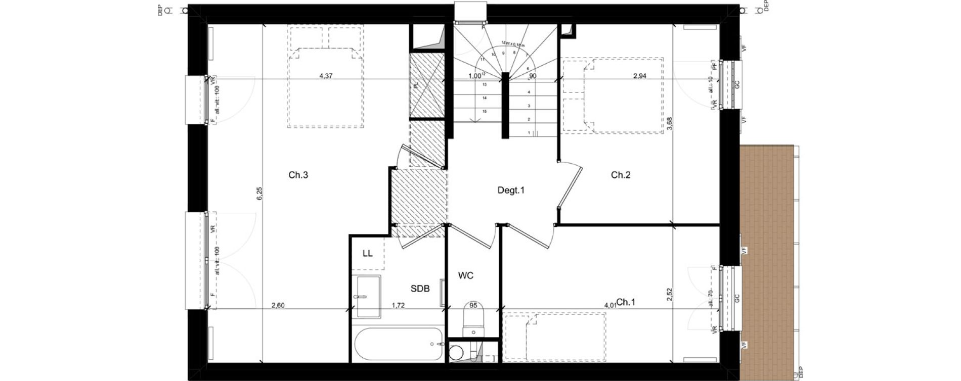 Maison T5 de 113,00 m2 &agrave; Andilly La berch&egrave;re