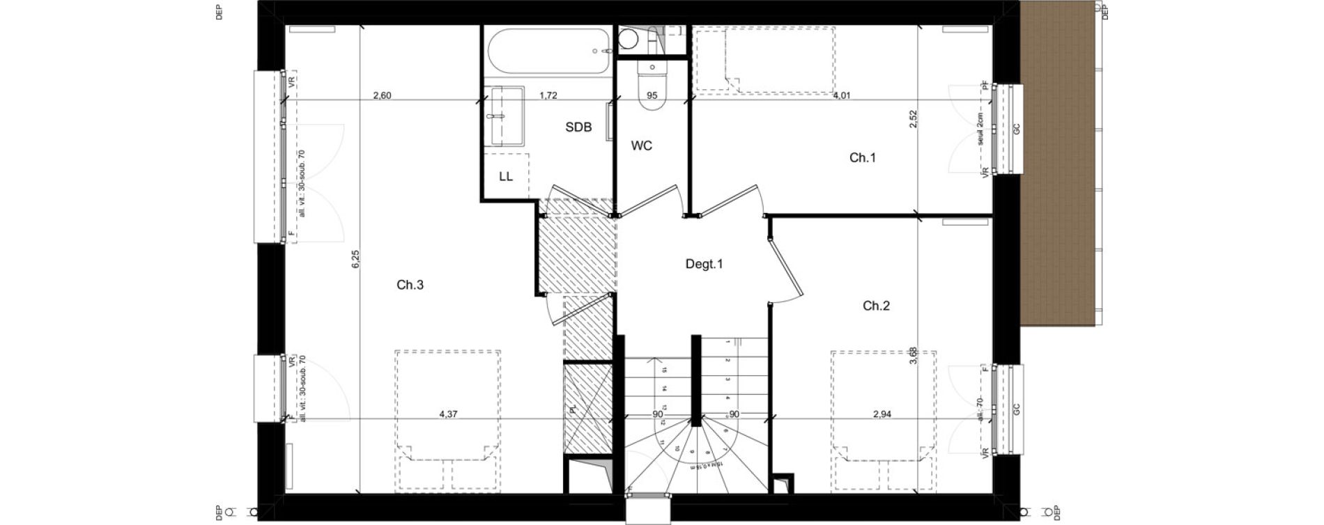 Maison T5 de 113,00 m2 &agrave; Andilly La berch&egrave;re