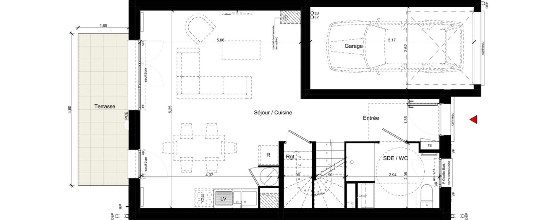 Maison T5 de 95,34 m2 &agrave; Andilly La berch&egrave;re