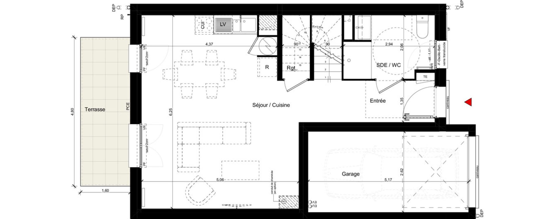 Maison T5 de 95,34 m2 &agrave; Andilly La berch&egrave;re