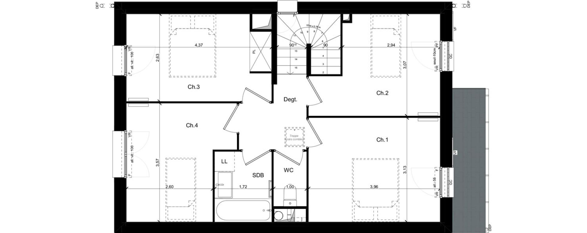 Maison T5 de 95,34 m2 &agrave; Andilly La berch&egrave;re