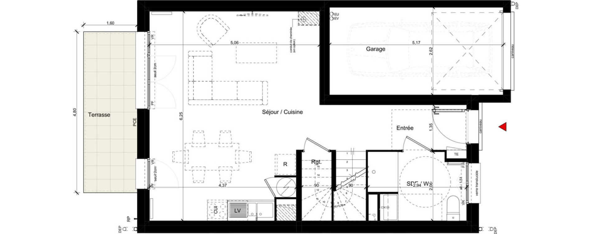 Maison T5 de 95,34 m2 &agrave; Andilly La berch&egrave;re