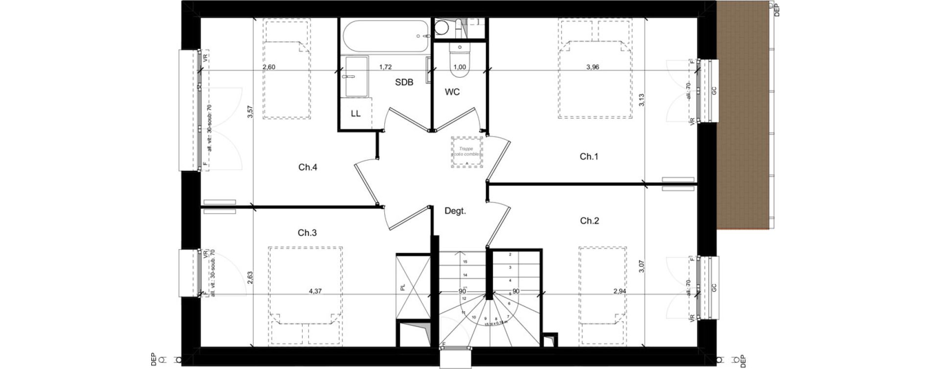 Maison T5 de 95,34 m2 &agrave; Andilly La berch&egrave;re