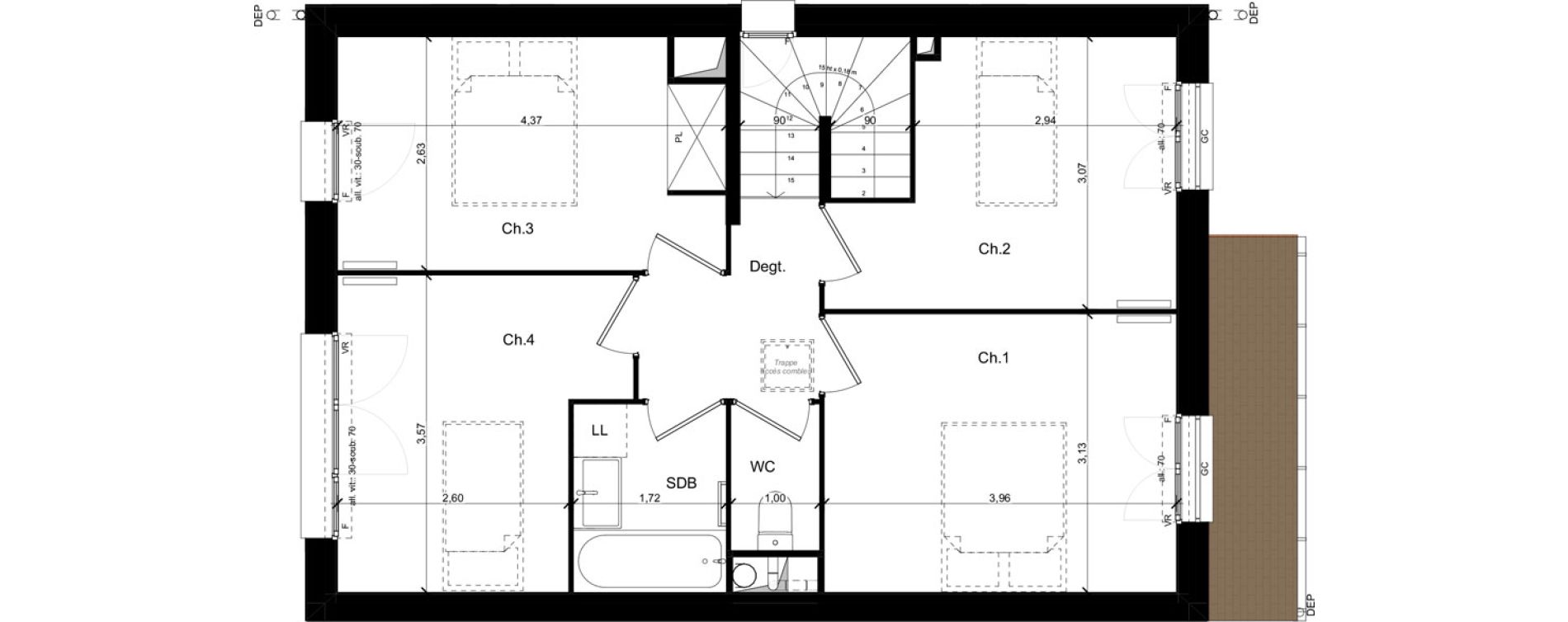 Maison T5 de 95,34 m2 &agrave; Andilly La berch&egrave;re