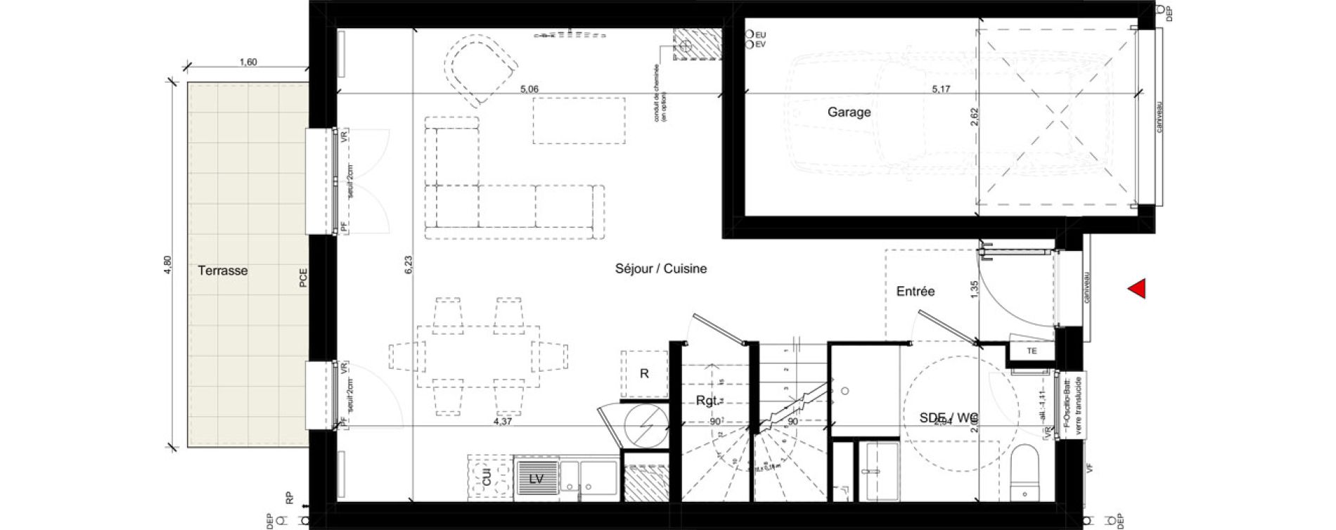 Maison T5 de 95,05 m2 &agrave; Andilly La berch&egrave;re