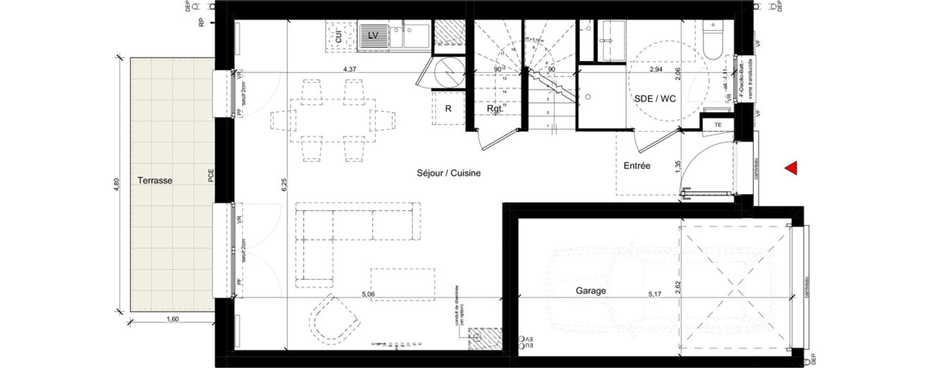 Maison T5 de 95,34 m2 &agrave; Andilly La berch&egrave;re