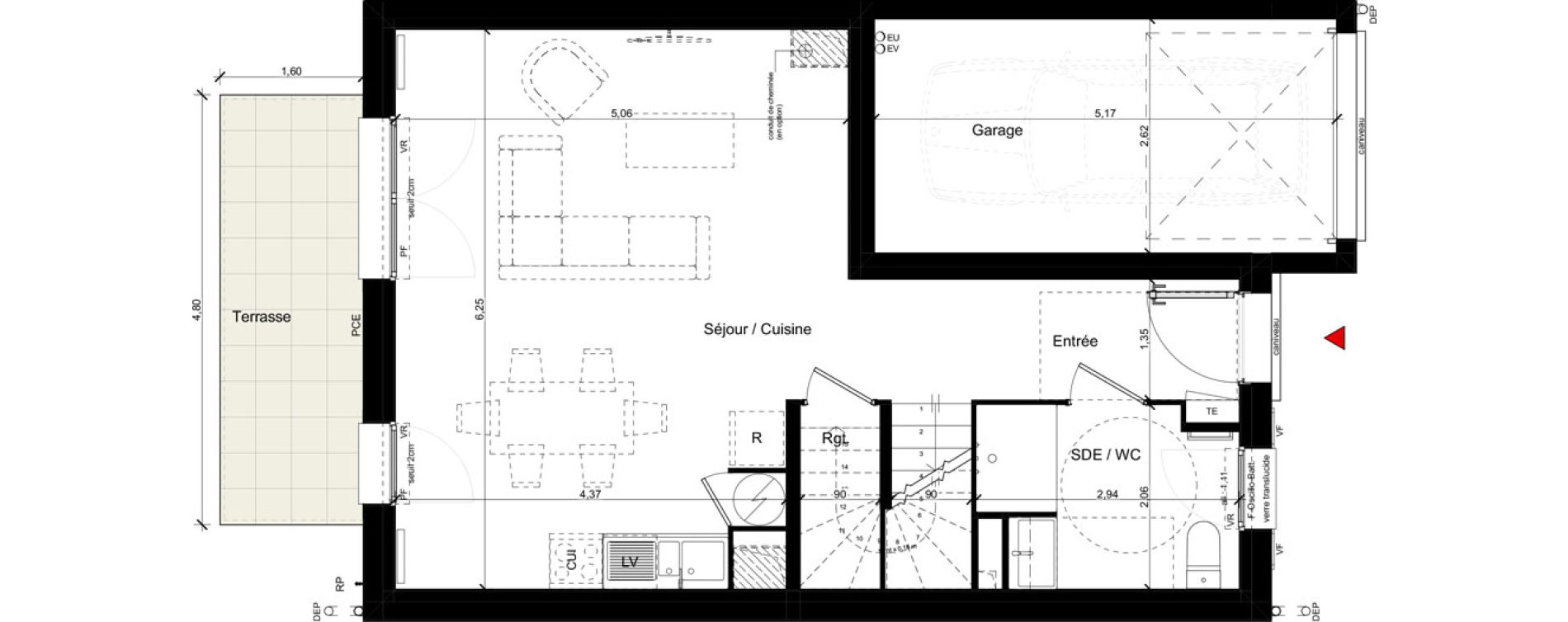 Maison T5 de 95,34 m2 &agrave; Andilly La berch&egrave;re