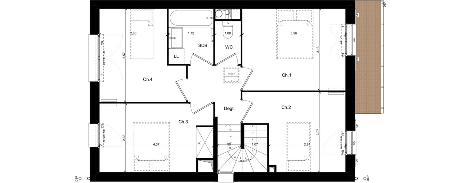 Maison T5 de 95,34 m2 &agrave; Andilly La berch&egrave;re